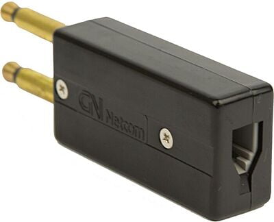2-prong jack PJ 327 with modular 4/4 Western socket; fi. for Lucent Callmaster (=Steck:28)