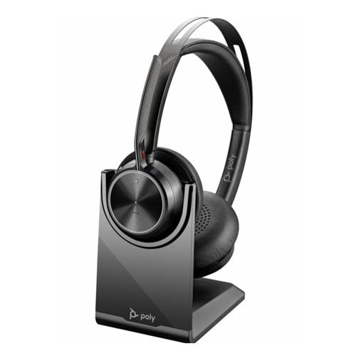 Voyager Focus 2 UC - STEREO Bluetooth headset with Active Noise Cancelling (ANC) USB-A (with Charge Stand)