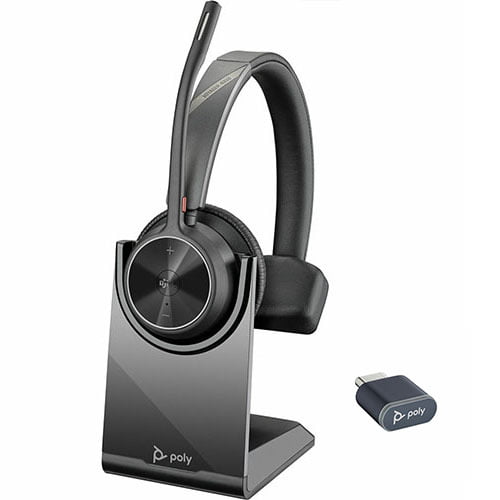 VOYAGER 4310 UC - MONO Bluetooth Headset with USB-C dongle and Charge Stand (Microsoft)