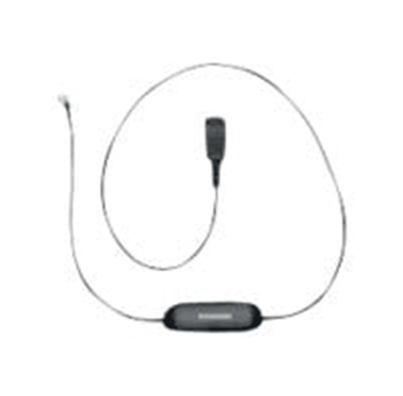 Smart Cord, QD to RJ9, straight 0,8 meters, with 8-position switch configurator, for STD Variants Headset, makes the headset follow the legislation (new software)