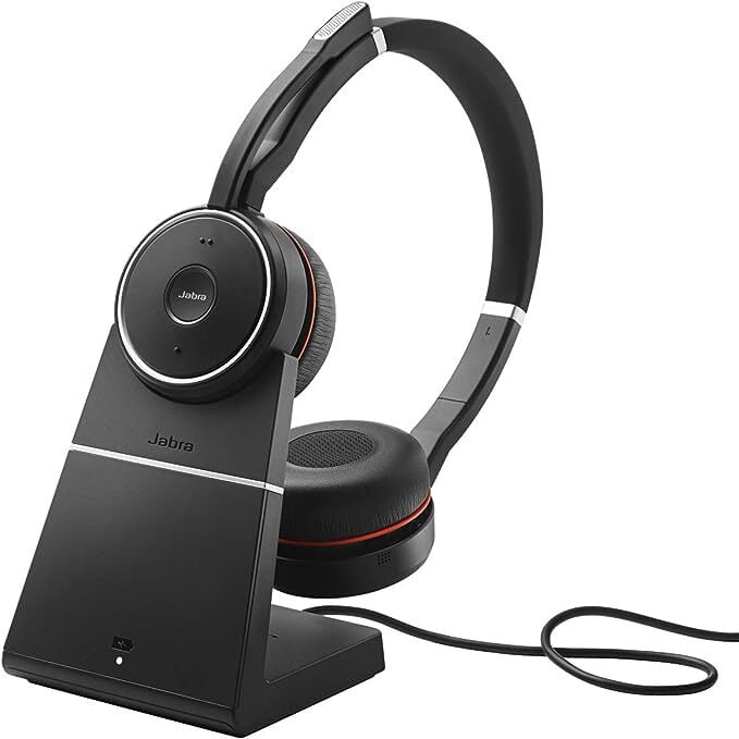 Jabra Evolve 75 UC STEREO Headset with Charging stand &  Link 370