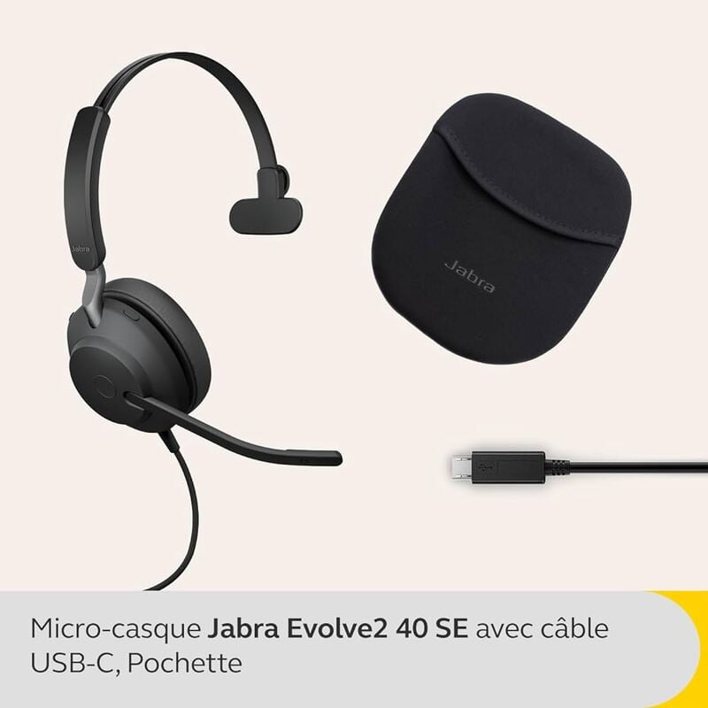Jabra Evolve2 40 MONO USB-C Headset (Microsoft Version) (replaced by SE version)