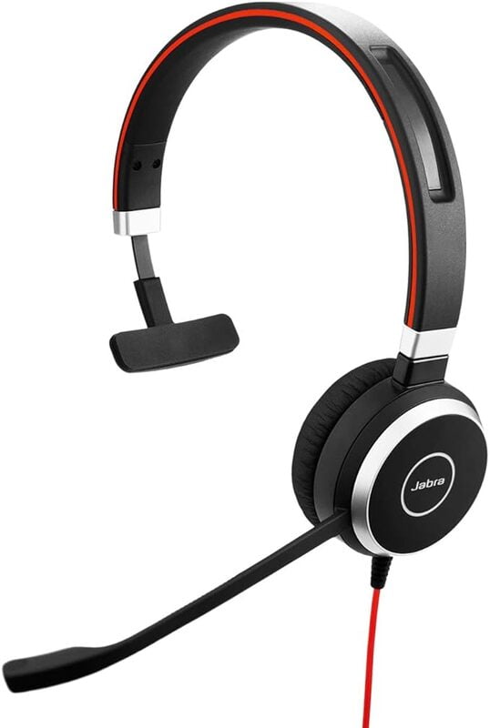 Jabra EVOLVE 40 MS MONO USB-C Headband, Noise cancelling, USB and 3.5 jack connectivity, with mute and volume control on the cord, Busylight , Discret boomarm (Microsoft optimized)