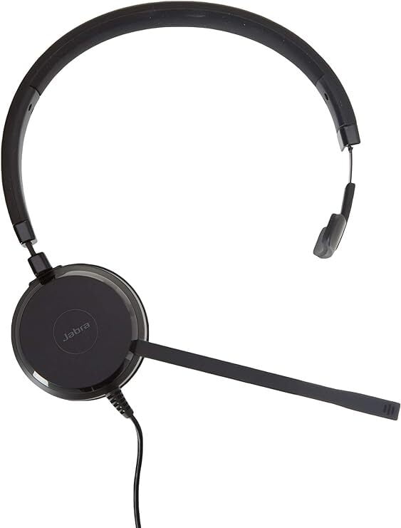 Jabra EVOLVE 20 UC MONO USB Headband, Noise cancelling, with mute and volume control on the cord, Foam ear cushion