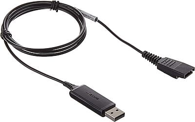 Jabra Link 230, USB enabler QD to USB, Plug & Play connection for corded Jabra Headsets with PC-based Audio and voice applications