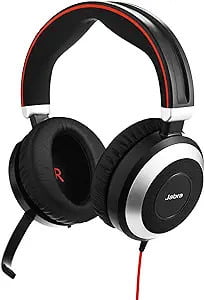 Jabra EVOLVE 80 MS STEREO USB-C Headband,ANC,USB connector,mute and volume control,Busylight,Discret boomarm,Listen-In (MS Version)