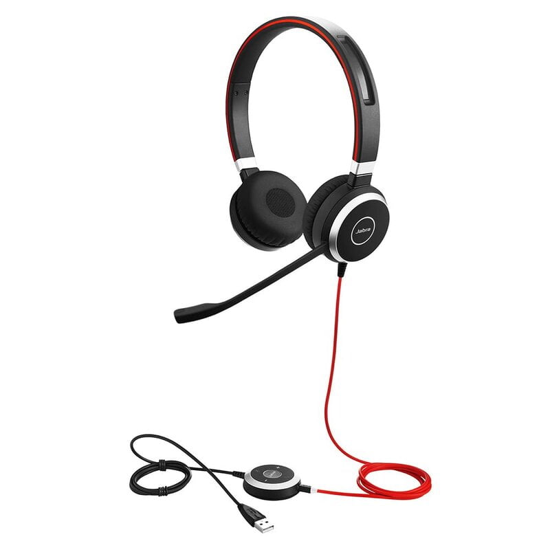 Jabra EVOLVE 40 UC MONO USB-A Headband, Noise cancelling, USB and 3.5 jack connectivity, with mute and volume control on the cord, Busylight , Discret boomarm