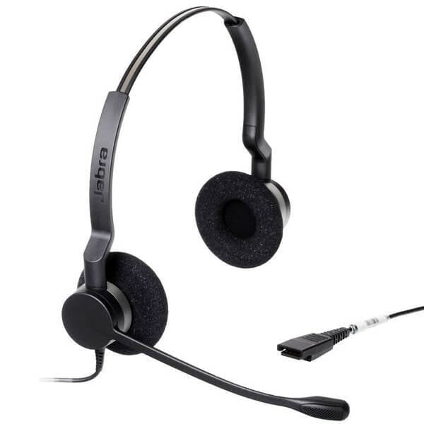 Jabra BIZ™ 2300 USB Stereo, Type: 82 E-STD, Microphone boom: FreeSpin (headband), USB connector, with mute-button and volume control on the cord