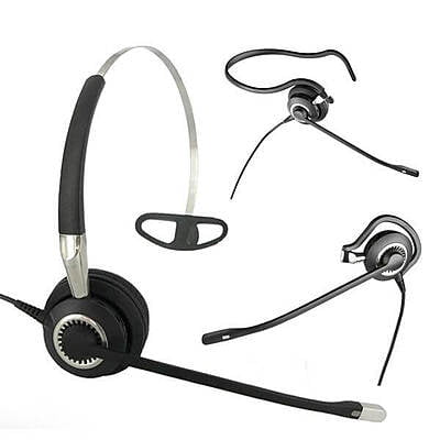 Jabra BIZ™ 2400 II MONO Contact Centre Headset (Type: 82) (NC = Noise-Cancelling) Freespin Microphone boom (3-in-1 Headband, neckband, Ear hook)