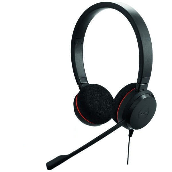 Jabra EVOLVE 20 MS STEREO USB-A Headband, Noise cancelling, with muteand volume control on the cord, Foam ear cushion (Microsoft optimized)