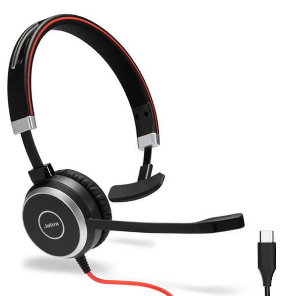 Jabra EVOLVE 40 UC MONO USB-C Headband, Noise cancelling, USB and 3.5 jack connectivity, with mute and volume control on the cord, Busylight , Discret boomarm Jabra EVOLVE 40 UC MONO USB-C Headband, Noise cancelling, USB and 3.5 jack connectivity, with mute and volume control on the cord, Busylight , Discret boomarm