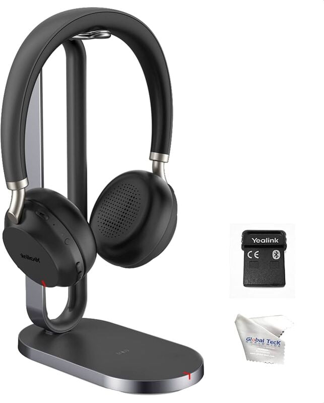 YEALINK - BH72 - Stereo BT Headset with USB-A Dongle and Charge Stand (MS Certified) (Black)
