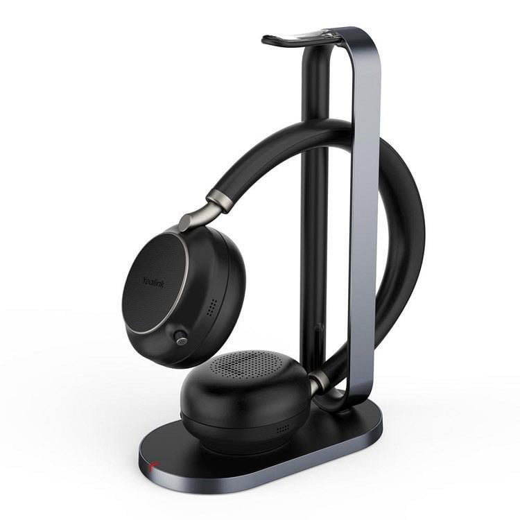 YEALINK - BH76 - Stereo BT Headset with USB-C dongle + ANC (MS Certified) (Black) (Supports Wireless Charging)