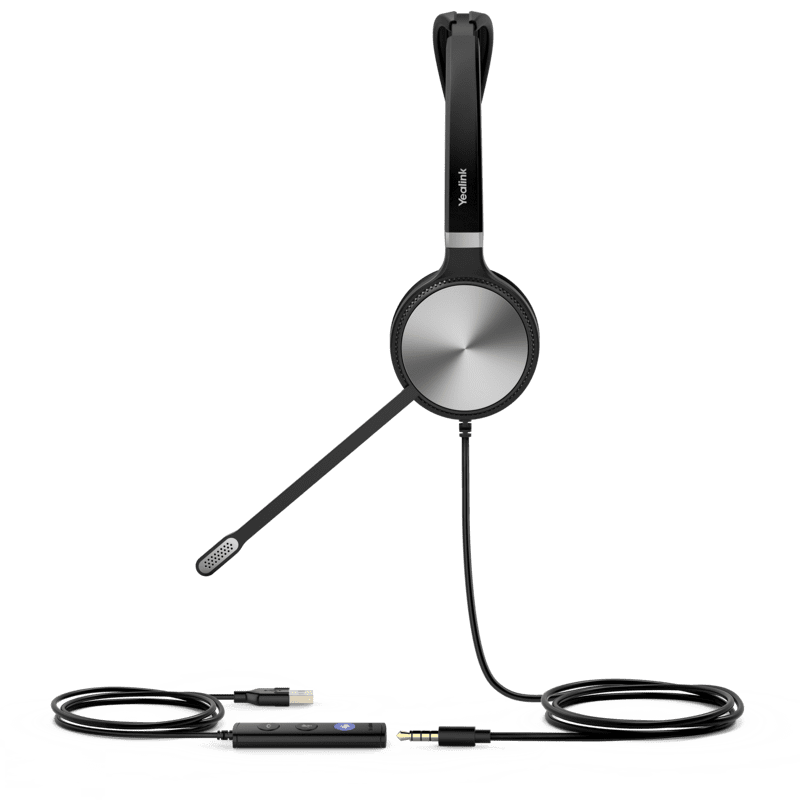 YEALINK - SPARE - YHM361 - Mono Wideband QD Headset for Yealink IP Phone (leatherette)