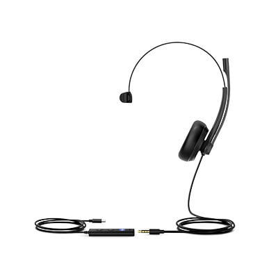 YEALINK - UH34 - Mono Corded Headset (USB-A) (MS Certified) (Leatherette)