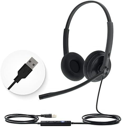 YEALINK - UH34 Lite - Stereo Corded Headset (USB-A) (MS Certified) (Foam)