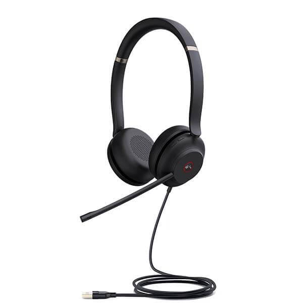 YEALINK - UH37 - Stereo Corded Headset USB-A (MS Certified) (Leatherette)