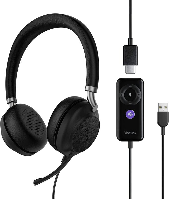 YEALINK - UH38 - Stereo Wired Headset with BT (USB-A) (MS Certified) - with battery YEALINK - UH38 - Stereo Wired Headset with BT (USB-A) (MS Certified) - with battery