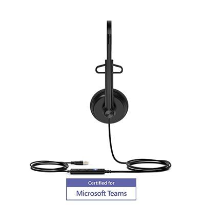 YEALINK - UH34 - Mono Corded Headset (USB-A) (MS Certified) (Leatherette)