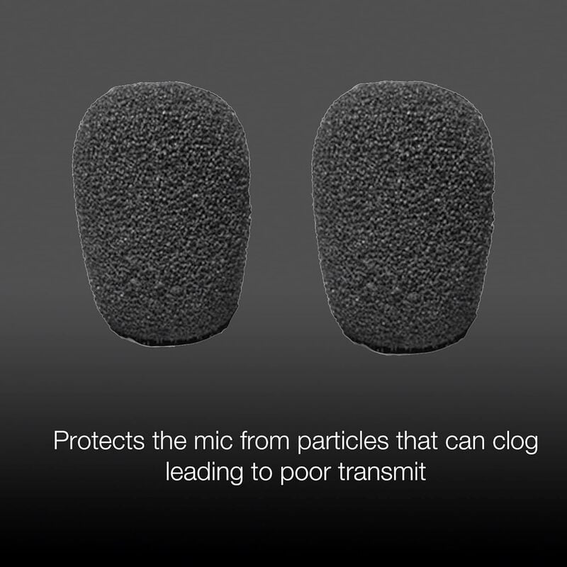 Slim Foam Mic Covers for BlueParrott B250 Series headsets (10 pcs in bag) Slim Foam Mic Covers for BlueParrott B250 Series headsets (10 pcs in bag)