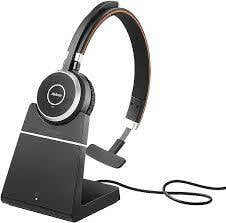 Jabra Evolve 65 SE MONO Headset with Link380a (USB-A) (Microsoft) (with Stand)
