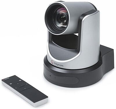 EagleEye IV-12x Camera with Polycom 2012 logo, 12x zoom, silver and black, MPTZ-10.  Compatible with RealPresence Group Series software 4.1.3 and later. Includes 3m HDCI digital cable.