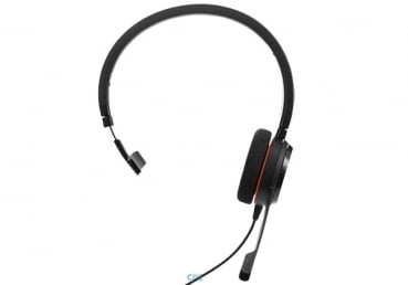 Jabra EVOLVE 20 MS MONO USB Headband, Noise cancelling, with mute and volume control on the cord, Foam ear cushion (Microsoft optimized)