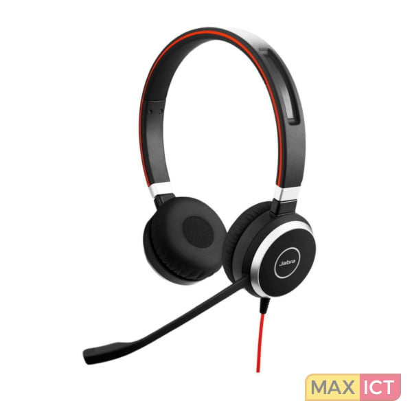 Duo headset ONLY for Jabra EVOLVE 40 UC with 3.5mm Jack  (without USB Controller), headband, discret boomarm