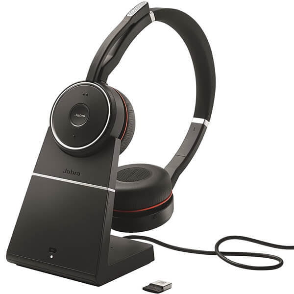 Jabra Evolve 75 MS STEREO Headset with Charging stand & Link 370 Jabra Evolve 75 MS STEREO Headset with Charging stand & Link 370