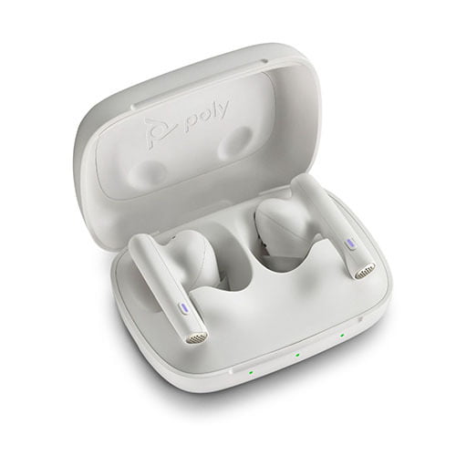 VOYAGER FREE 60 UC WITH BASIC CHARGE CASE, (COMPUTER & MOBILE), UC VERSION, USB-A, TRUE WIRELESS EARBUDS, WHITE