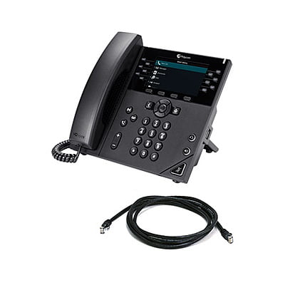 VVX 450 12-line Desktop Business IP Phone with dual 10/100/1000 Ethernet ports. PoE only. Ships without power supply. 3 year partner premier service is included for China.