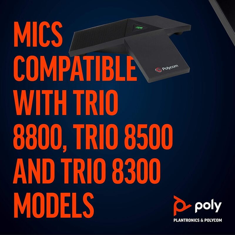 Polycom Expansion Microphone: Contains one analog Microphone Array and one 7.6m/25' RJ11 cable. Compatible with Poly Studio USB and RP Debut. (replaced by 2200-87840-001)