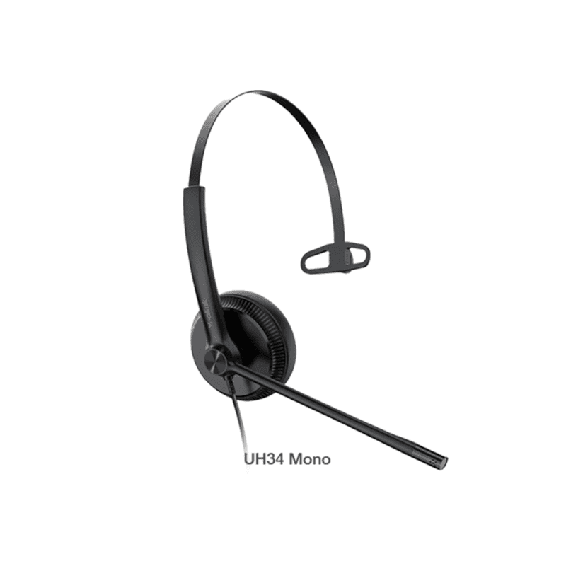 YEALINK - UH34 - Mono Corded Headset (USB-A) (MS Certified) (Leatherette)