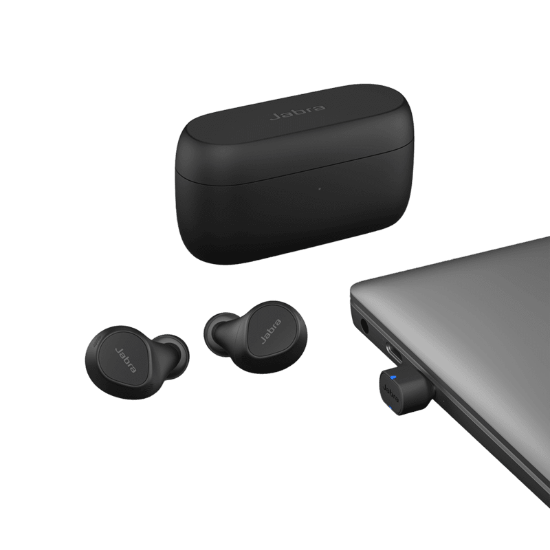 Evolve2 Buds UC, Cradle USB-A UC, Link 380 BT adapter USB-A UC, 30  cm USB-C to USB-A cable, Ear gels, warranty