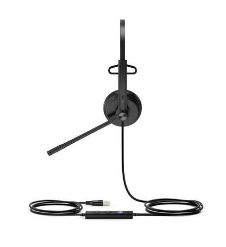 YEALINK - UH34 SE - Mono Corded Headset (USB-A + 3.5mm) (MS Certified) (Leatherette)